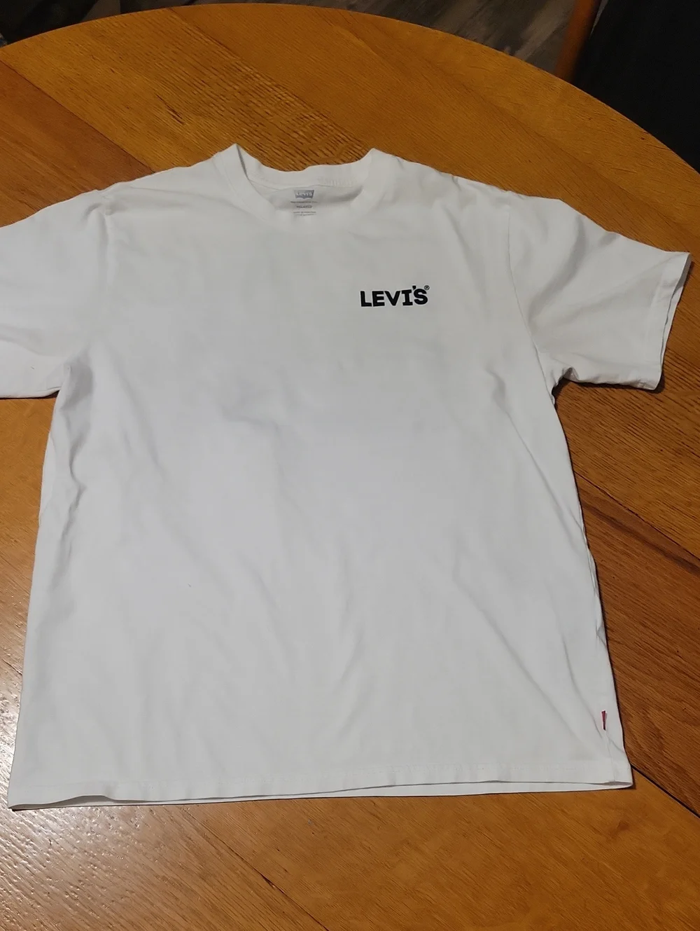 Levi's White Crew Neck T-Shirt with Black Logo